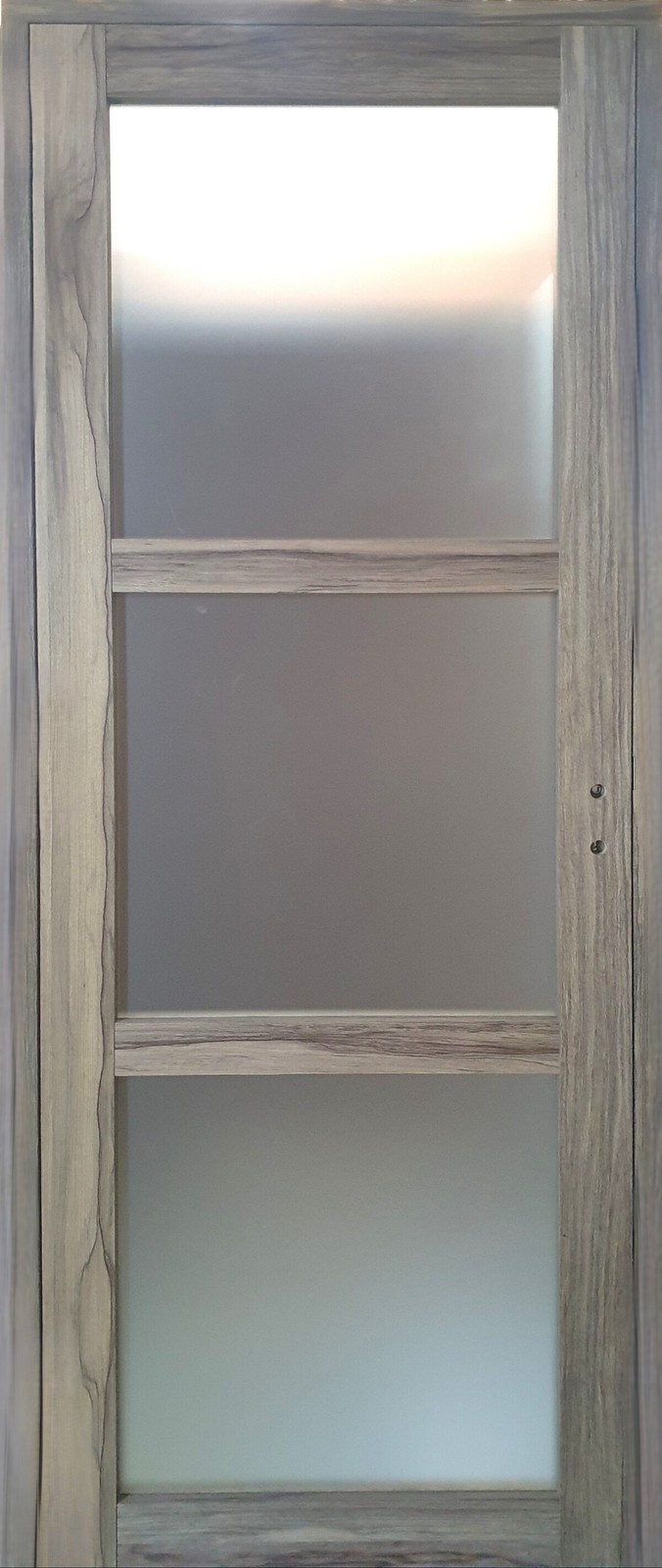 Bloc porte Fraké vitré poussant gauche H204 x L73 cm GD Menuiseries