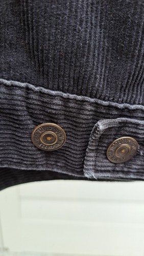 Ralph Lauren Denim & Supply Black Jean Trucker Jacket XL Cotton Utility Corduroy - Picture 8 of 9