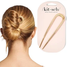 Kitsch French Hair Pins for Women – Elegant & Durable Metal Hair Fork for Updo
