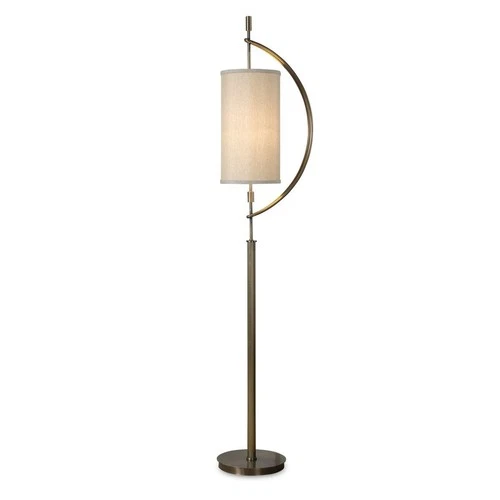 UTTERMOST 28151-1 BALAOUR ANTIQUE BRASS-PLATED STEEL FLOOR LAMP MODERN LIGHTING - Picture 1 of 3