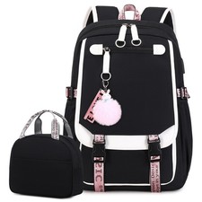 Mochila escolar para niñas con lonchera bolsa para estudiantes de primaria 21 litros