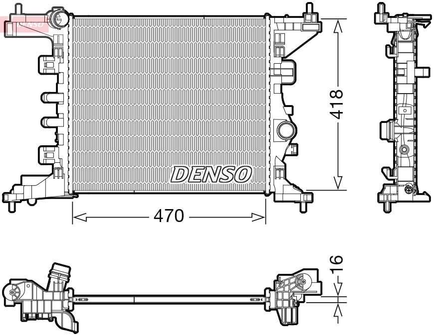 Denso Kühler Größe 38.0 Drm20121 - Bild 5