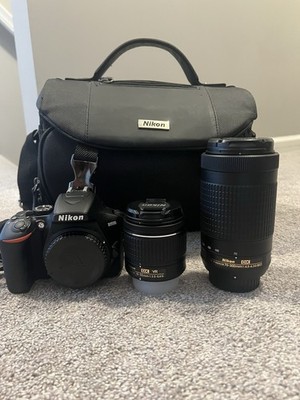 Nikon D3500 Digital SLR Camera Kit with 18-55mm 70-300mm Lenses
