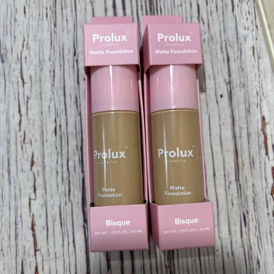 Prolux Cosmetics Matte Foundation In BISQUE SET Of 2~1.35 Floz - Image 3 of 4
