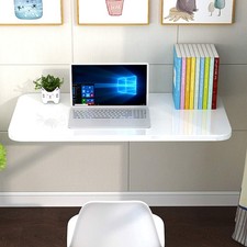 aleawol Wall Mounted Table Folding 60x40cm Floating Laptop Desk Fold-Down Work T
