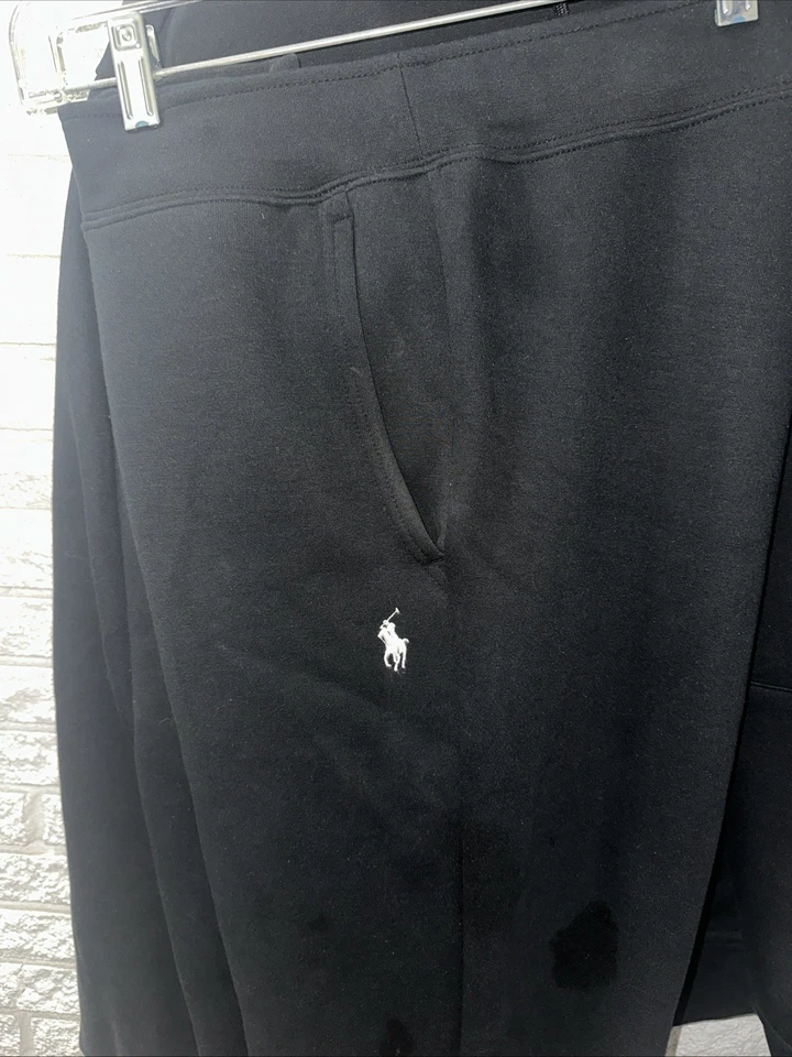 Polo Ralph Lauren Para Hombres XL Negro Sudadera con Capucha Pantalones de Sudadera Conjunto Salón Jogger Vellón Foto 2 de 4