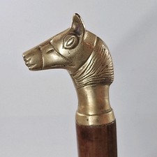 Vintage Brass Horse Head Handle for Cane or Walking Stick - FREE SHIPPING