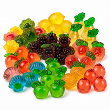 Assorted Fruit Filled Gummies 3D Candy Apples...