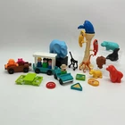 Vintage 1984 Little People Zoo #916 Lot All Accessories Animals Train Food Tree