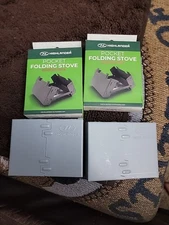 2 Highlander Ultralight Folding Pocket Stoves for Camping, Picnic...New. NO FUEL