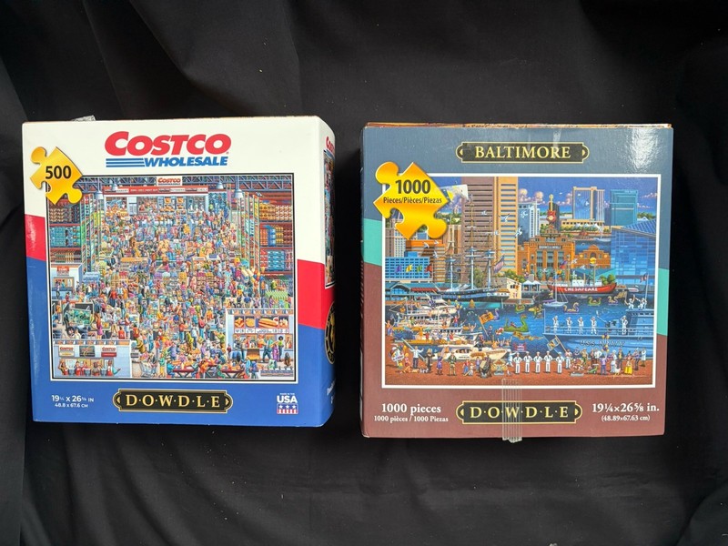 Lot Dowdle Costco Wholesale 500 & Baltimore 1000 Piece Multicolor Jigsaw Puzzles