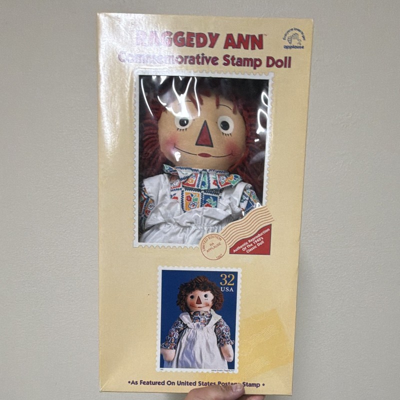 Applause Raggedy Ann 18in 1997 Limited Collector Authorized 2nd Ed Doll COA