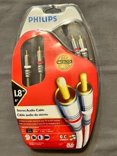 6 ft. Philips Stereo Audio Cable HDTV AV Receiver Music Sound 24K NEW 