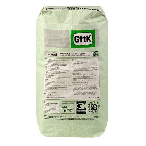 vdw 400 ZementfugenMörtel 25kg Fugenmörtel Natur- Betonstein wasserdurchlässig - Bild 2 von 15
