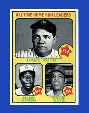 1973 Topps Set-Break #  1 Aaron/Ruth/Mays EX-EXMINT *GMCARDS*