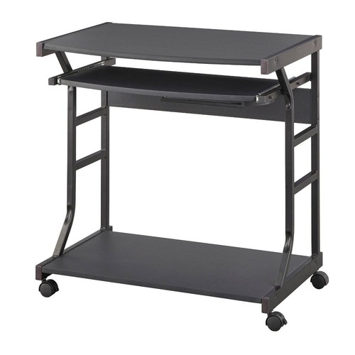 Berkeley Computer Desk Black - Buylateral: Steel Frame, MDF Surface,