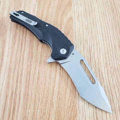 Brous Blades Reloader Folding Knife 3.75" Stainless Blade Black Synthetic Handle - Picture 6 of 11