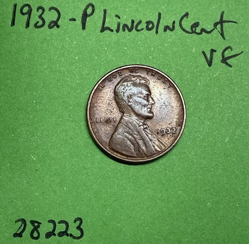 1932-P Lincoln Wheat Cent / Penny 1c Vf Very Fine