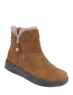Damenstiefel weite Passform Wildlederimitat Thermo gefüttert von Chums