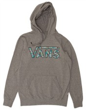 VANS Mens Graphic Hoodie Jumper XS Grey Cotton OM18