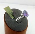 LAB CREATED 2.60 Cts AMETHYST & WHITE SAPPHIRE RING 14K WHITE GOLD PLATED - NWT — photo 2