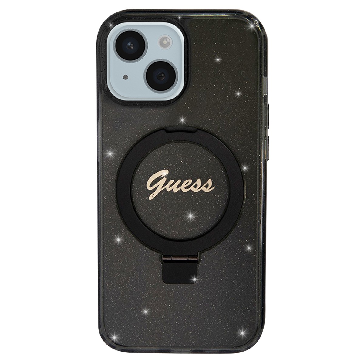 Coque Guess iPhone 15 Plus Ring Case pour Appels Mains Libres au Bureau