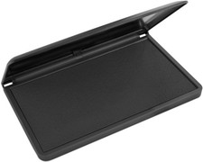Large Black Ink Stamp Pad 3.5 x 6.25 Inch Quality Felt Pad