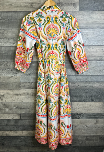 Boden Midi Shirt Kleid Gr. 8 Petite Multi Clara Ornament Blumen Puffärmel - Bild 2 von 12