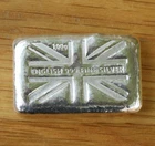 100g Union Jack Silver cast bar Fine 999 bullion investment unique XRF Verified