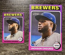 2024 Topps Heritage High Number Jackson Chourio SP BOX TOPPER + Base 2x Lot