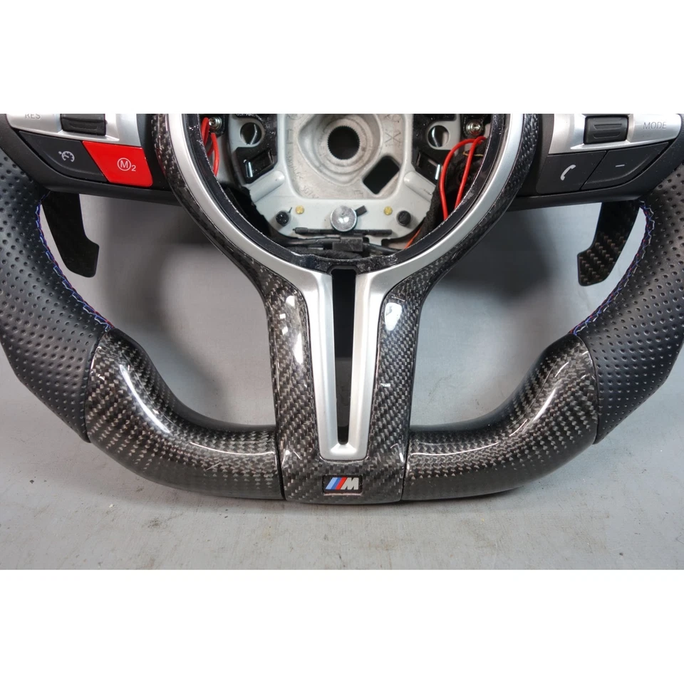 Volante deportivo BMW F30 serie 3 12-21 F32 F22 personalizado M fibra de carbono Foto 2 de 4