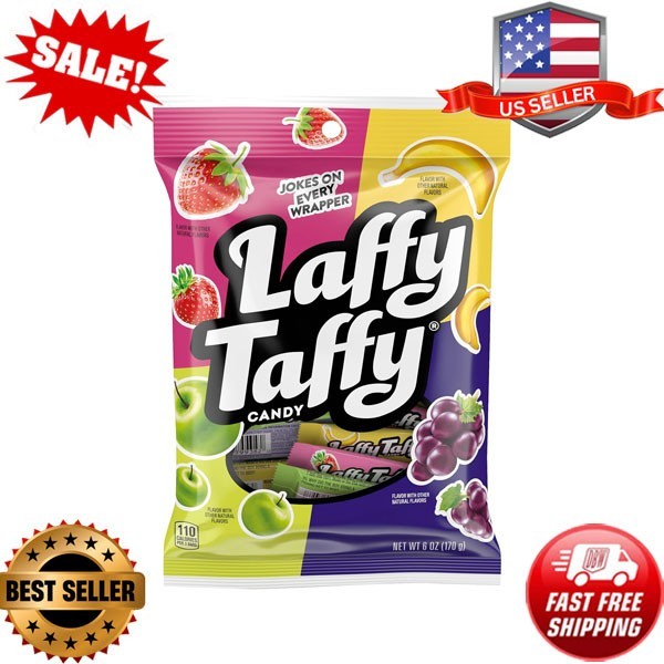 Laffy Taffy Assorted Fruit Flavors Individually Wrapped Mini Bars 6 Oz