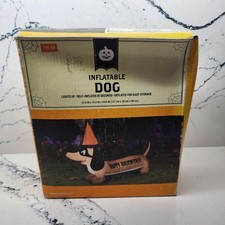 4.5 Ft "Happy Hallowiener" Dachshund Wiener Dog Air Blown Inflatable Halloween
