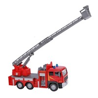 Die Cast Spielzeug Feuerwehr Feuerwehrauto Mit Drehleiter Licht Sound Sirene