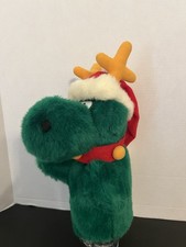 Vintage Christmas Puppet PAPEL Freelance Plush Santa Dinodeer 10" w/Santa Hat