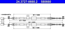 ATE Handbremsseil Seilzug Feststellbremse für FORD KA (RB) STREET KA (RL2)