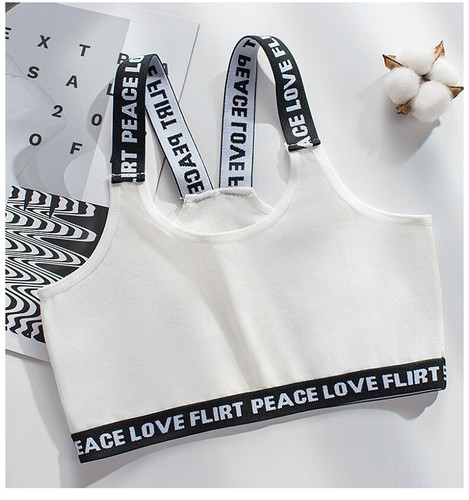 3 Pcs Girls Bra Crop Tops Sport Training Bra Underwear Cotton Size 8-16 Year New - Picture 4 of 8