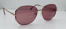 Vintage Silhouette M6182 Gold Burgundy Oval Metal Sunglasses Austria FRAMES ONLY