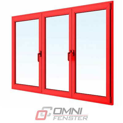 Aluplast Ideal 4000 Aluskin Rot Balkontür 3-flg | Kunststoff-Alu Fenster auf Maß