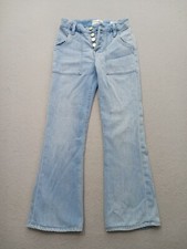 FRAME Women's Le Crop Mini Boot Light Blue Denim Jeans Size 24 Mid-Rise Stretch