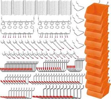 238-Piece Pegboard Hooks Assortment, Pegboard Accessories with Pegboard Bins