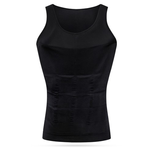 Chaleco modelador de cuerpo para hombre adelgazante abdomen compresión ropa moldeadora camiseta interior S-XXL - Imagen 11 de 15