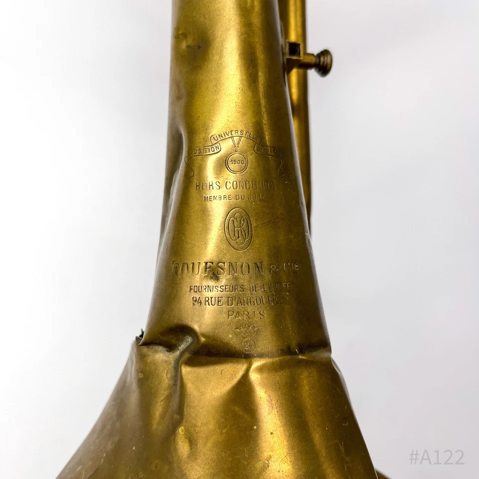 Antike Couesnon & Cie Trompete Fournisseurs de l‘armee Paris 1900 Membre du Jury - Bild 4 von 4