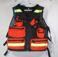 Mil-Spec Motorcycle Riding Safety Vest US Military HI VIS Orange & Camelbak