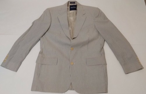 $ 157 Nautica Lord and Taylor Herren Sportmantel Größe 42R blau-weiße Streifen - Bild 1 von 6