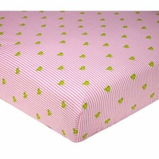 Bird  Pinstripe Crib Sheet by Sadie  Scout