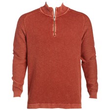 Tommy Bahama Men's T419605 Island Tide Half Zip Sweater, Dark Rhumba Red, M