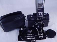 Vintage 35mm Camera argus cosina W/ E3 Flash Unit