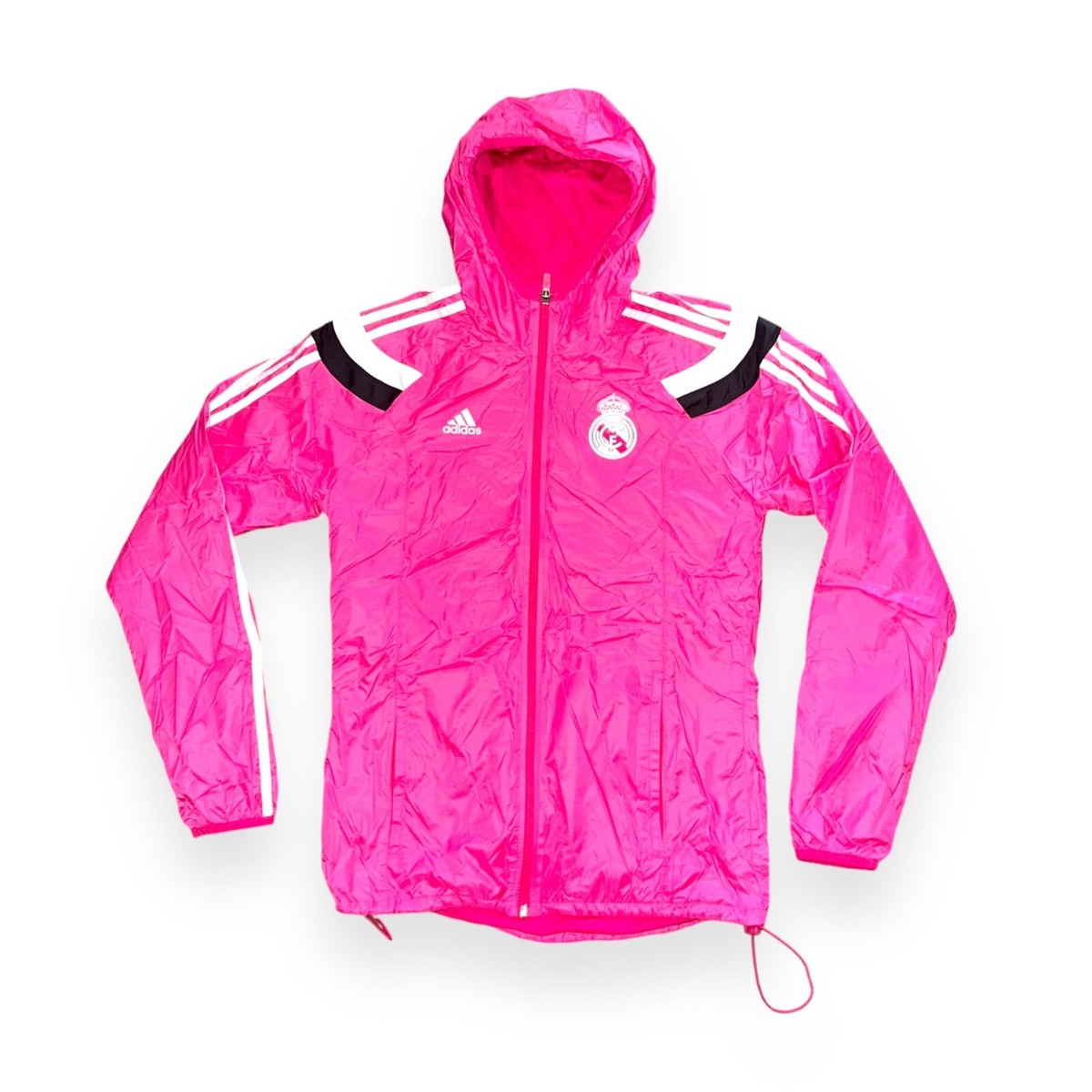 Adidas Vintage Rare Real Madrid Woven Nylon Glanz Anthem Jacket