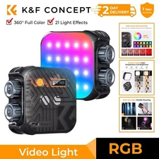 K&F Concept Magnetic RGB Video Light 360° Full Color LED Portable Camera Light